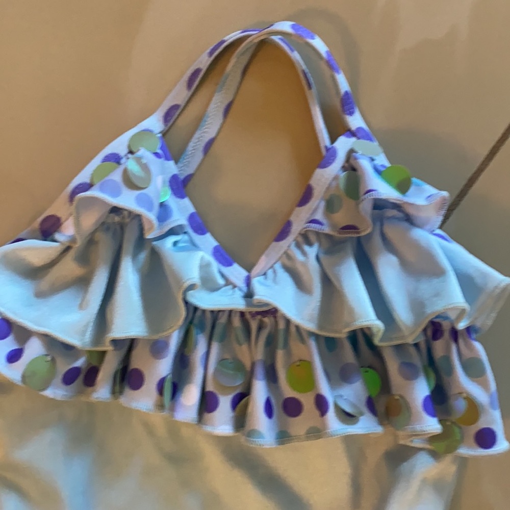 Luxe Kini Little Girls One Piece with Pant - Picture 3 of 4